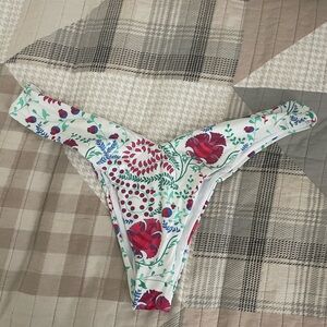 Toluca White Floral Bikini Bottom